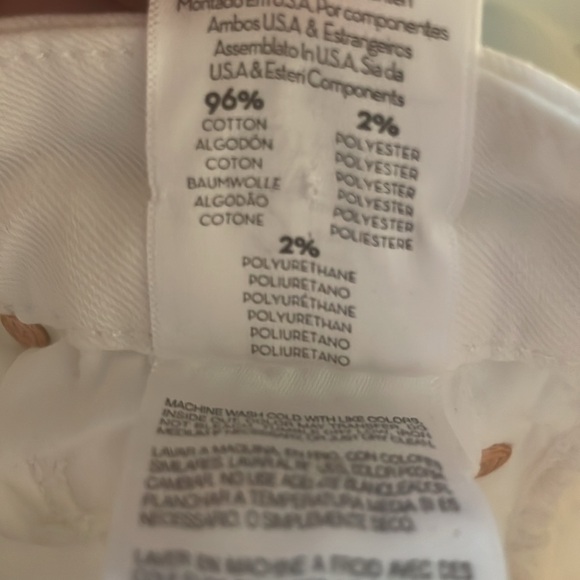 MOTHER WHITE JEANS THE LOOKER CROP 25 EUC IN GLASS SLIPPER $238 - Picture 10 of 11